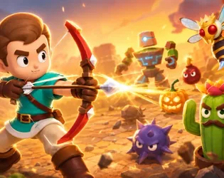 Cover art for the 3D dungeon roguelike Archer: Dungeon Hero.