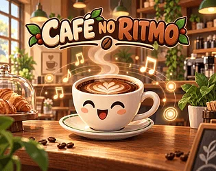 Cover art for Café no Ritmo, a timed café arcade game.