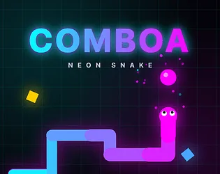 Cover art for COMBOA: Neon Snake, a neon arcade snake game.