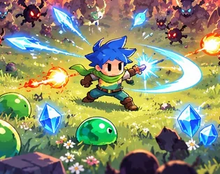 Cover art for the pixel-art browser game Dreamland Survivors.
