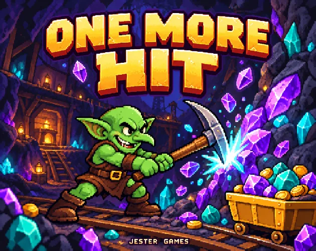 Cover art for One More Hit, a push-your-luck mining game.