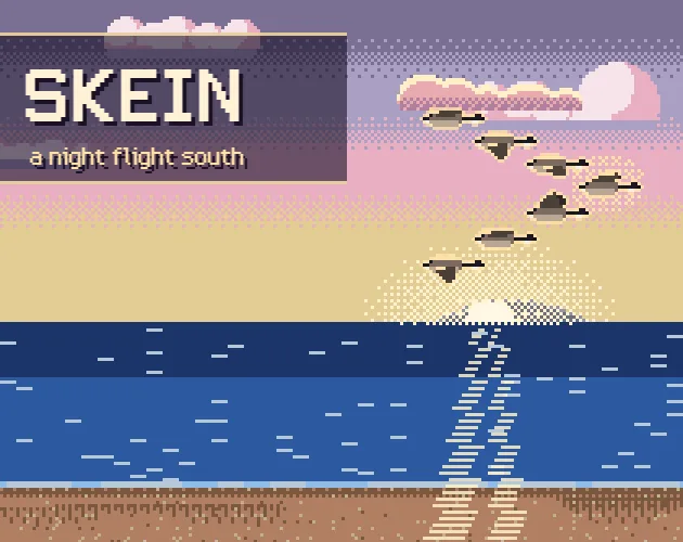 Cover art for SKEIN, a short game about leading geese.